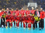 Aquecimento de competio dos goleiros do AFC-Kairat Futsal (Kazakhstan)
