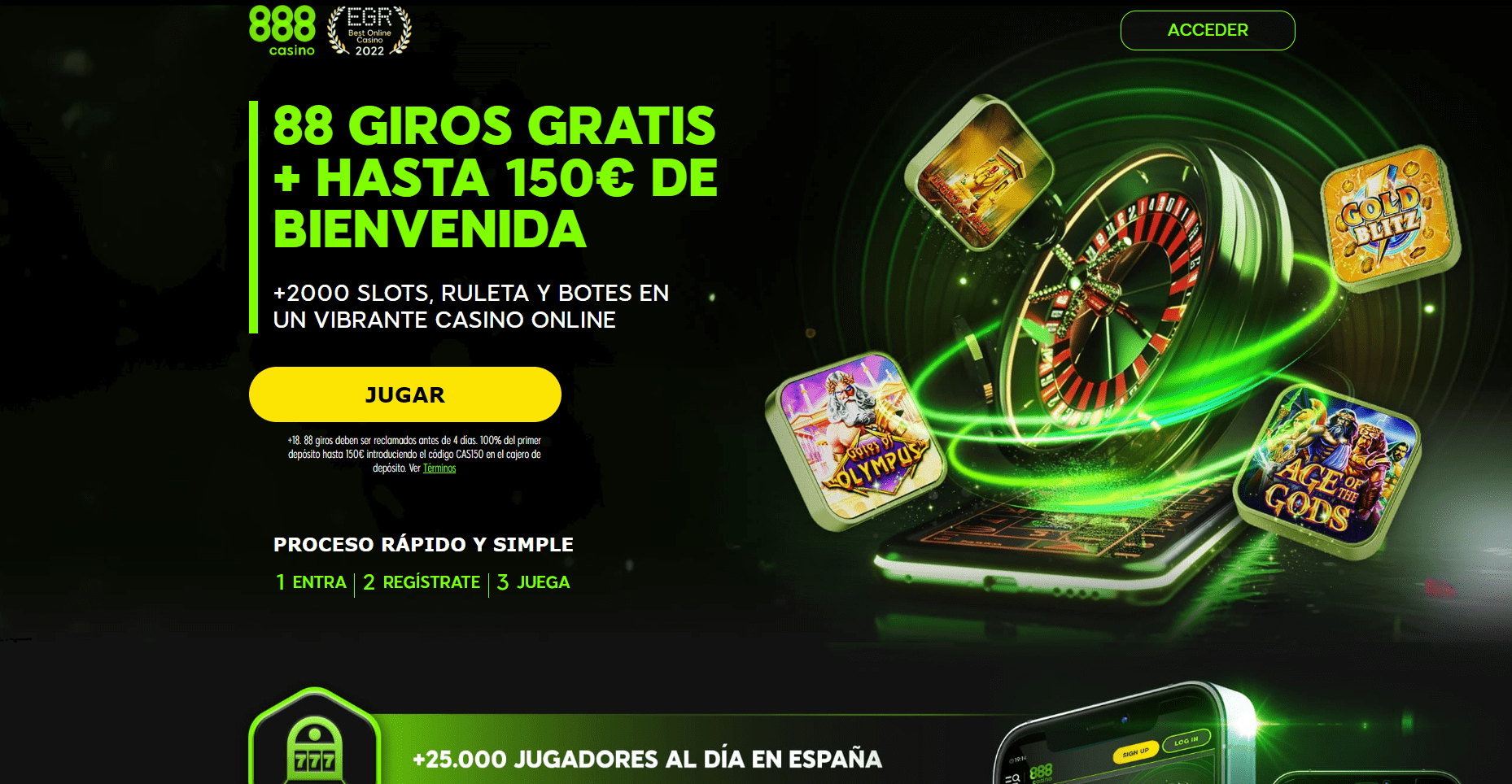 888 con dinero real
