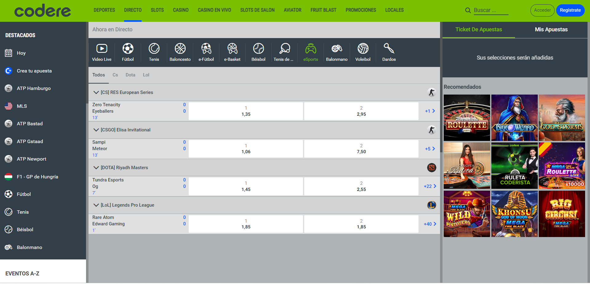 Codere Bonos