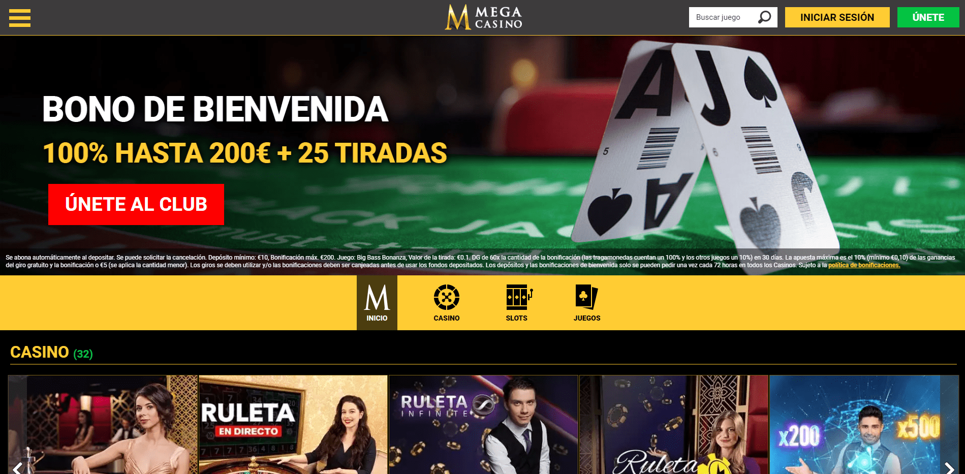 Mega Casino con dinero real